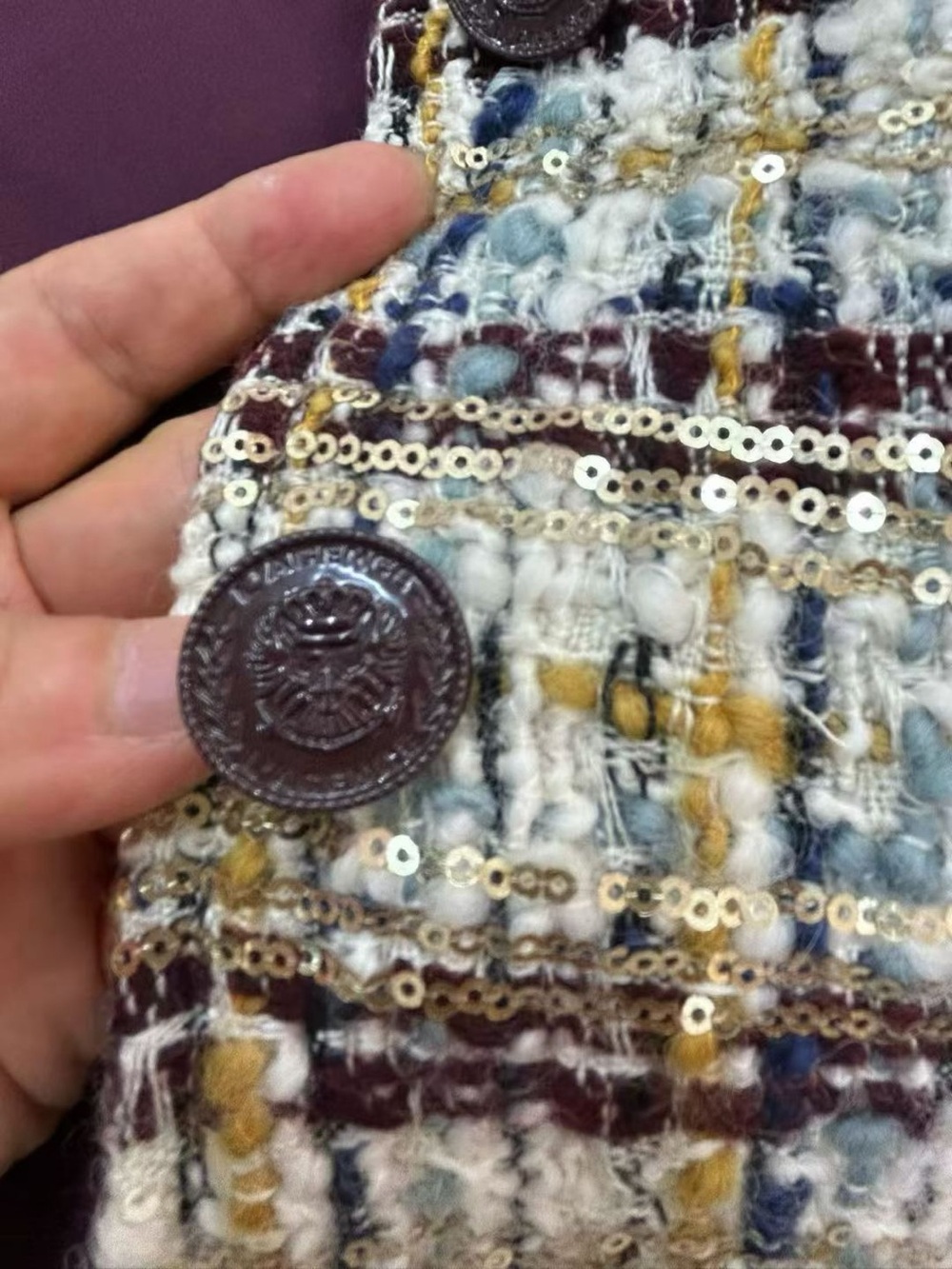 NWOT L'AGENCE Kasey Sequined Tweed Jacket, Size XS/S/M - Picture 11 of 13
